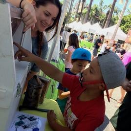 Kaleigh at the insect fair